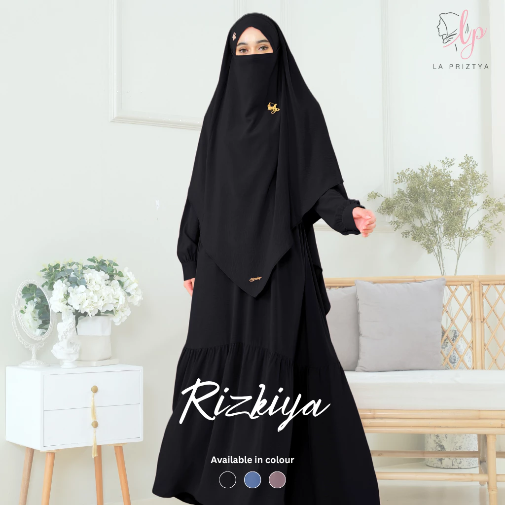 Gamis Set Rizkiya Syari Lengkap Khimar & Cadar